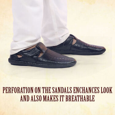 Pick Any 1 Stylish Leatherite Sandal + Free Stylish Watch + Free Trendy Sunglass + Free Aluminium Secure Wallet (SDC7)