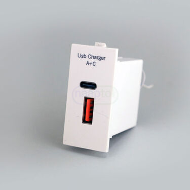 Inbuilt Wall Socket Dual Port Mobile Fast Charger (SMC)
