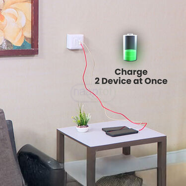 Inbuilt Wall Socket Dual Port Mobile Fast Charger (SMC)
