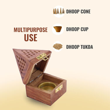 Wooden Incense Sticks Pyramid Box (SPB1)