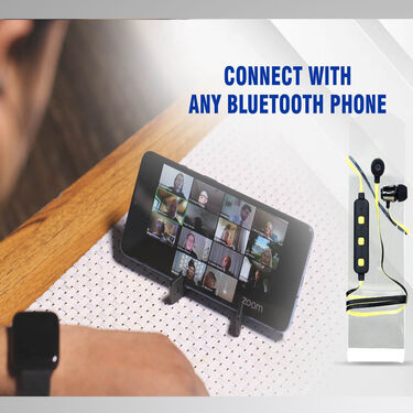 Smart Watch with Free Magnetic Bluetooth Earphones And Mobile Stand