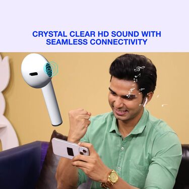 Wireless Bluetooth Earpods With Charging Case + Free Pocket Powerbank + Golden watch + Wired Earphone (TWS54)
