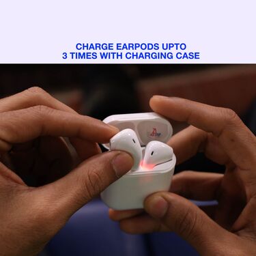 Wireless Bluetooth Earpods With Charging Case + Free Pocket Powerbank + Golden watch + Wired Earphone (TWS54)