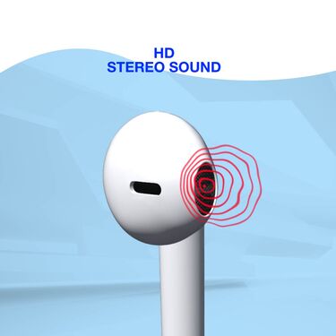 Wireless Bluetooth Earpods With Charging Case + Free Pocket Powerbank + Golden watch + Wired Earphone (TWS54)