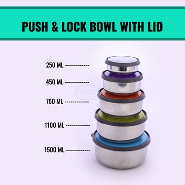 10 Pcs See Through Push & Lock Bowl Set (10PL4)