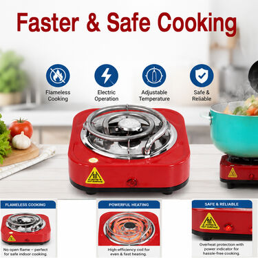Kitchen Queen Flameless Electric Cooking Stove (ECS1)