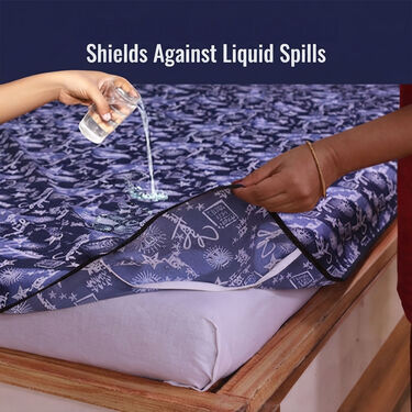 Water Proof Printed Double Bed Mattress Protector Sheet (DMP10)