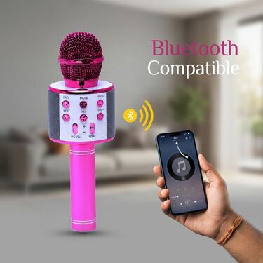 Multi-Function Chargeable Bluetooth Wireless Singing Mike With Speaker (BLS9)