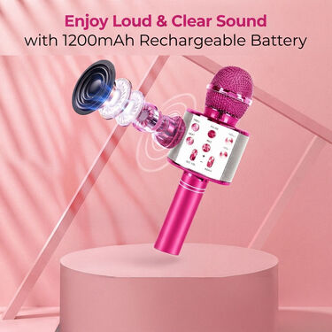 Multi-Function Chargeable Bluetooth Wireless Singing Mike With Speaker (BLS9)