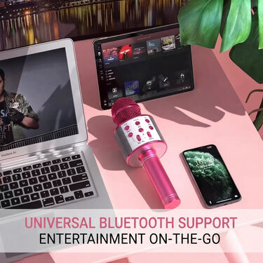Multi-Function Chargeable Bluetooth Wireless Singing Mike With Speaker (BLS9)