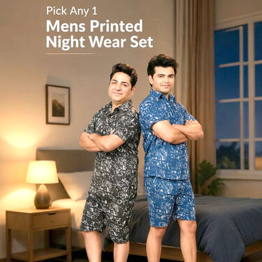 Pick Any 1 Mens Printed Night Wear Set (1PNW1)