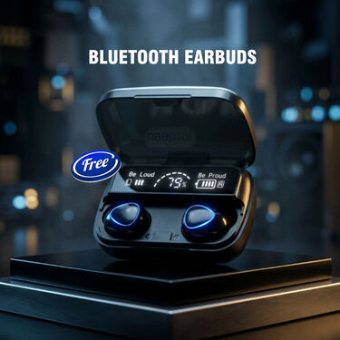Wireless Charger With Free Wireless Bluetooth Earbuds (FWC3)