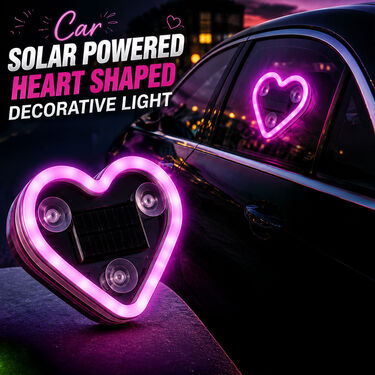 Car Solar Powered Heart Shape Decorative Light (CIDL12)