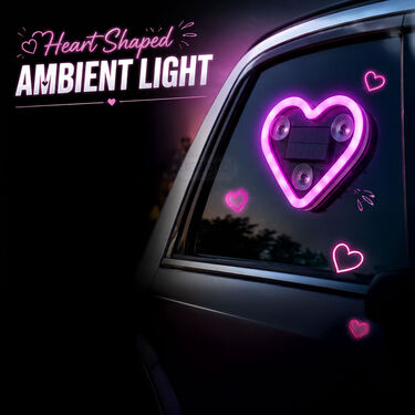 Car Solar Powered Heart Shape Decorative Light (CIDL12)