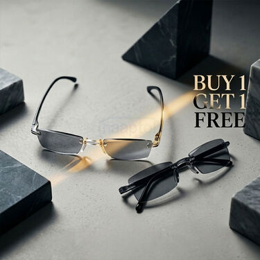 Rimless Coloured Adaptive Power Reading Glasses Buy 1 Get 1 Free (2OC2RG1)