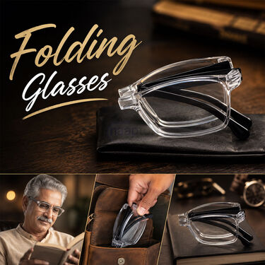 Folding Full Frame Bifocal Adaptive Power Reading Glasses Buy 1 Get 2 Free (3FBORG5)