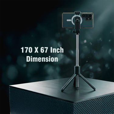 Mini Tripod With Bluetooth Remote For Video Making With Neckband (MMT5)