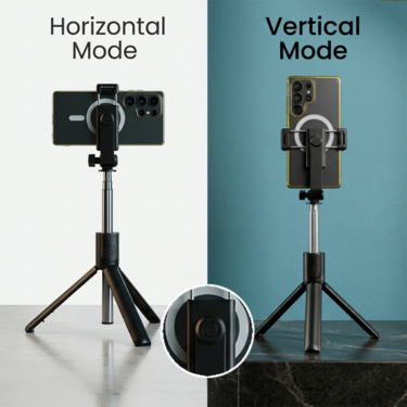 Mini Tripod With Bluetooth Remote For Video Making With Neckband (MMT5)