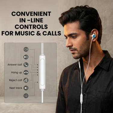 Pack of 3 Earphones With High Bass Headphones With Microphone (TWS111)