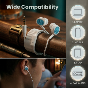 Pack of 3 Earphones With High Bass Headphones With Microphone (TWS111)