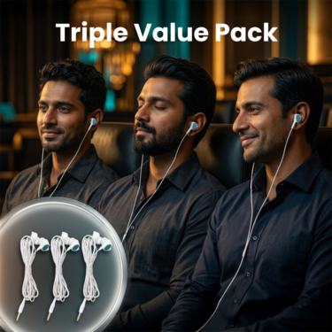 Pack of 3 Earphones With High Bass Headphones With Microphone (TWS111)