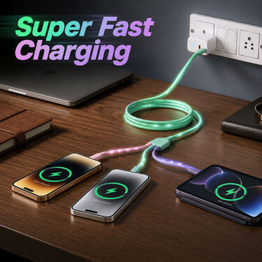 Super Long 3 In 1 Fast Charging Cable with Adpater (CDC28)