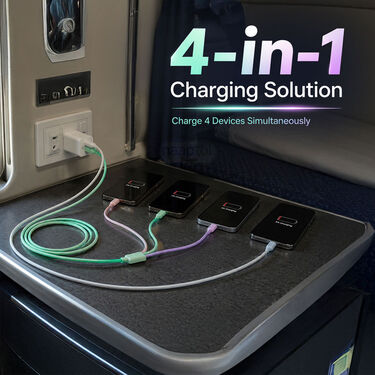 Super Long 3 In 1 Fast Charging Cable with Adpater (CDC28)