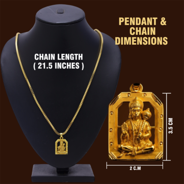 Hanuman Pendant With Golden Chain (SJPN13)
