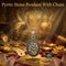 Pyrite Stone Pendant With Chain (SJPN15)