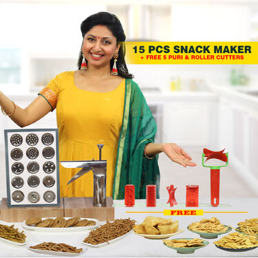 15 Pcs Snack Maker + Free 5Pcs Roller Cutter (15SM6)