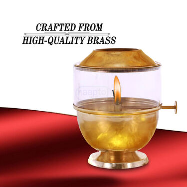 Brass Akhand Diya With Adjustable Bati (1BAD3)