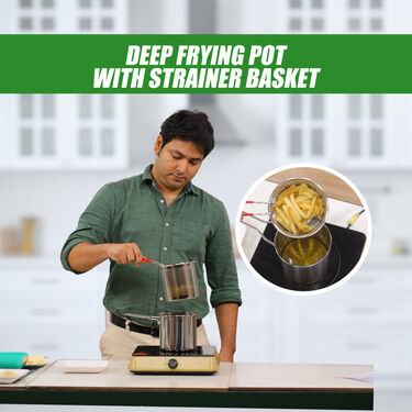 Deep Frying Pot with Strainer Basket (1DFB1M)