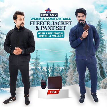 Pick Any 1 Fleece Jacket With Fleece Lower Set With Watch And Wallet Free (1FJ13)