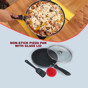 Non-Stick Pizza Pan with Glass Lid (1NPP2)