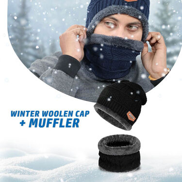 Pick Any 1 -Winter Woolen Cap And Muffler (1CM1)
