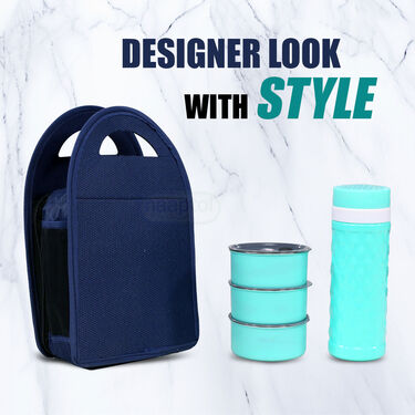 3 Vacuum Insulated Steel lunch Box with Flask (3LBF)