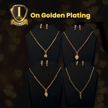 4 Austrian Diamond Necklace Set (4AUD14)