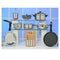7 Pcs Induction Friendly Cookware Set + Free Knife Set + Free Double Bedsheet with Pillow Cover + Free Steel Medu Vada Maker