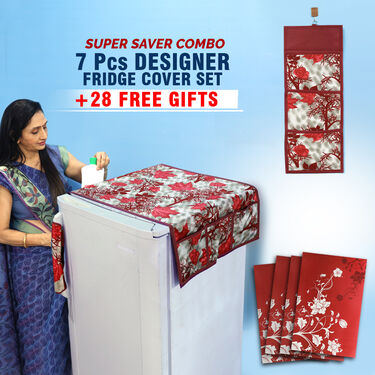7 Pcs Super Saver Spring Fridge Cover Set with 28 Free Gifts (7SF3)