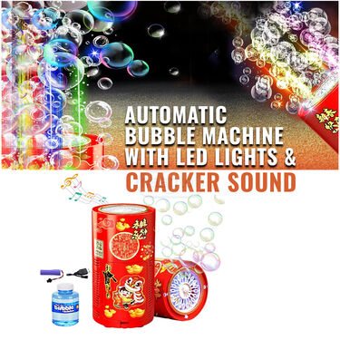 Automatic Bubble Machine With Led lights And Cracker Sound (ABM)