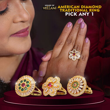 American Diamond Traditional Ring - Pick Any 1 (ADTR1)