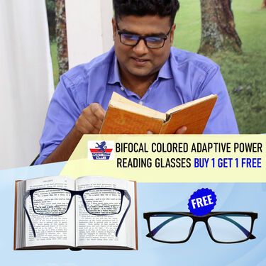 Bifocal Colored Adaptive Power Reading Glasses Buy 1 Get 1 FREE (BCORG5)