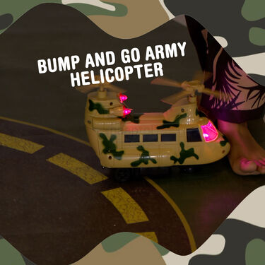 Bump And Go Army Helicopter With Music and lights (BGH)