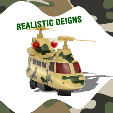 Bump And Go Army Helicopter With Music and lights (BGH)