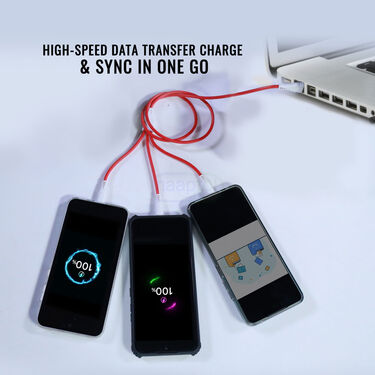 3 In 1 Fast Charging Data Cable + Free Dual Port USB Car Fast Charger (CDC2)