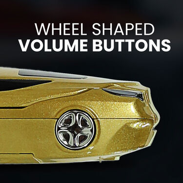 Car Flip Phone with Dual Screen & Dual SIM + Free Wireless Bluetooth Earpods with Charging Case & Inbuilt Powerbank (CSM10)