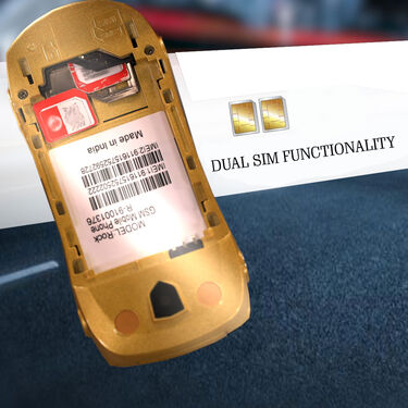 Car Flip Phone with Dual Screen & Dual SIM + Free Wireless Bluetooth Earpods with Charging Case & Inbuilt Powerbank (CSM10)