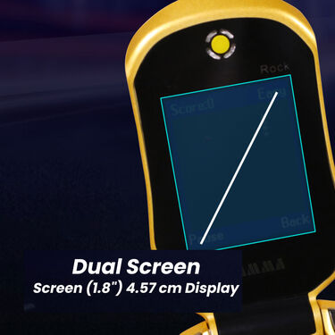 Car Flip Phone with Dual Screen & Dual SIM + Free Wireless Bluetooth Earpods with Charging Case & Inbuilt Powerbank (CSM10)