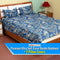 Blue Base Printed Double Bed Sheet Set (DBS9)