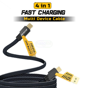 4-in-1 Fast Charging Cable Multi-Device Charger For iPhone & Android (FCC)